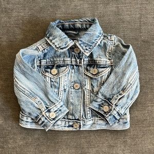 Never Worn Medium Wash Baby Denim Jacket